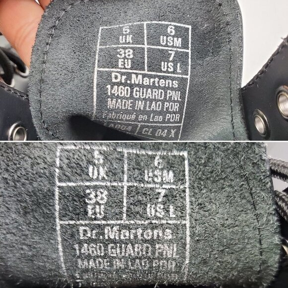 Dr. Doc Martens 1460 Guard PNL Boots Black Leather Men's 6, Women's 7 NWOB - Picture 4 of 10